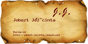 Jobszt Jácinta névjegykártya